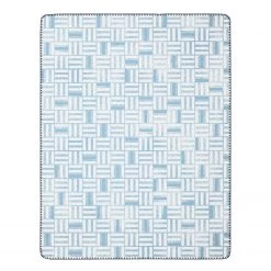Biederlack Plaid Fresh Ink Gradient - Tissu - Blanc / Bleu clair