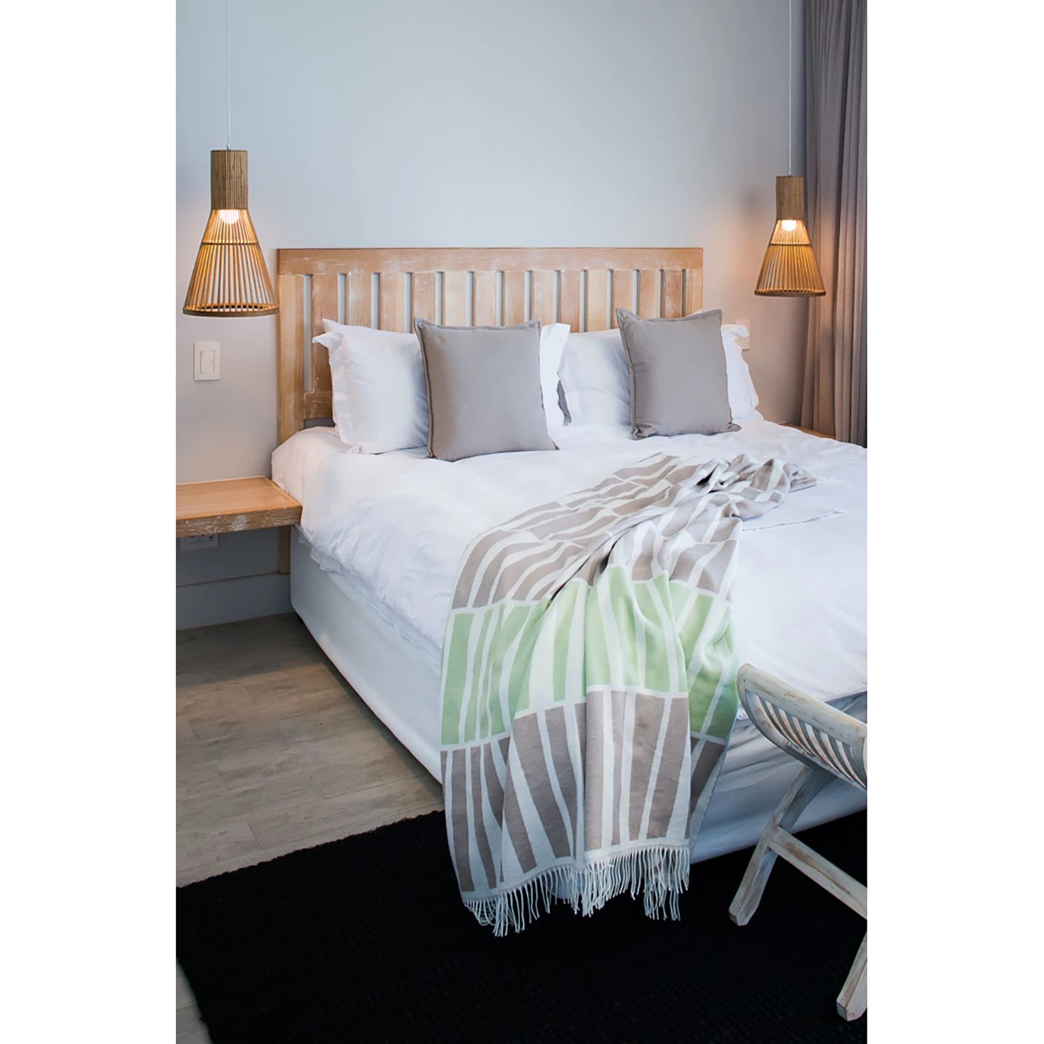 Aranda Plaid Amanda Cotton Acacia - Tissu - Vert pâle 4 Aranda Plaid Amanda Cotton Acacia - Tissu - Vert pâle – Image 2