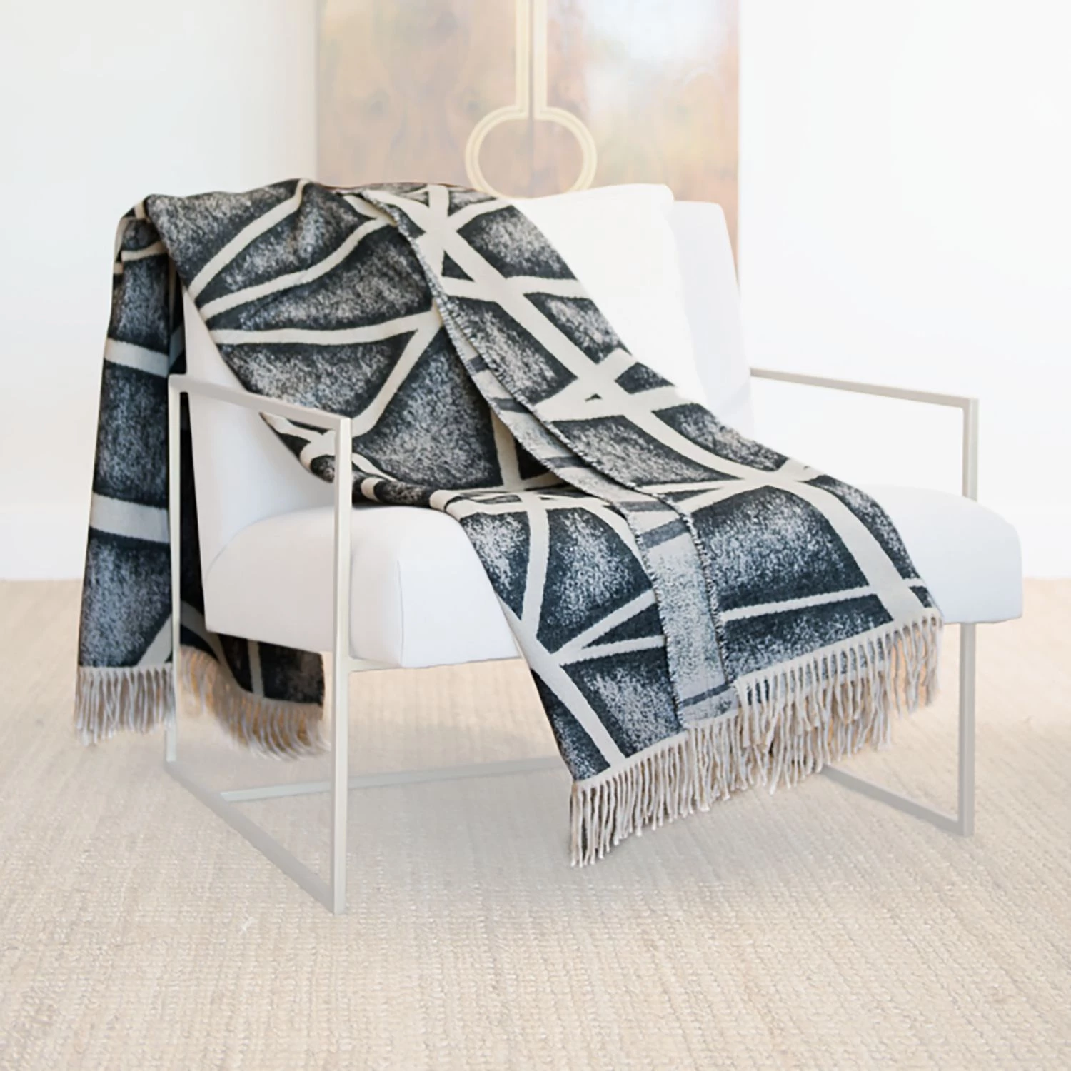 Aranda Plaid Bella Vita City Streets - Tissu - Crème / Gris foncé 3 Aranda Plaid Bella Vita City Streets - Tissu - Crème / Gris foncé