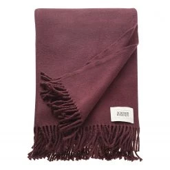 Schöner Wohnen Kollektion Plaid SW-Basics - Tissu mélangé - Aubergine