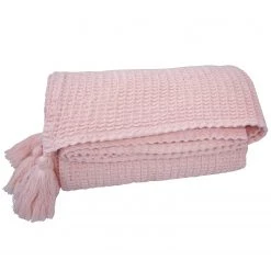 Tom Tailor Plaid Honeycomb - Coton - Rose clair -France Couvertures Soldes Boutique 1000207717 200310 14102100009 DETAILS P000000001000207717