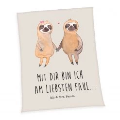 Herding Jeté de lit Mr. & Mrs. Panda - Polyester - Beige