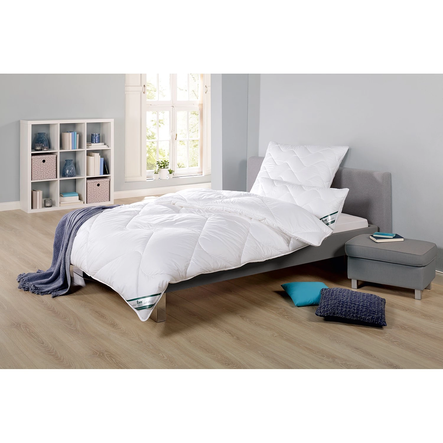 F.a.n. Couette double Dacron - Coton / Polyester - Blanc - 155 x 220 cm 4 F.a.n. Couette double Dacron - Coton / Polyester - Blanc - 155 x 220 cm – Image 2