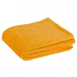 Gözze Plaid Cord - Polyester - Jaune moutarde