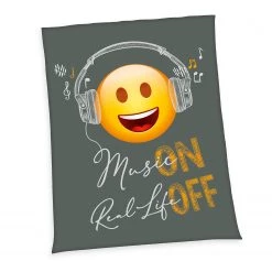 Herding Plaid Emot!x! - Microfibre - Gris / Jaune