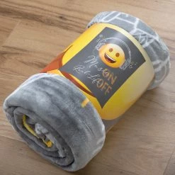 Herding Plaid Emot!x! - Microfibre - Gris / Jaune -France Couvertures Soldes Boutique 1000248315 220719 021 MOOD DETAILS P000000001000248315 mood