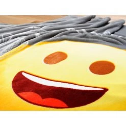 Herding Plaid Emot!x! - Microfibre - Gris / Jaune -France Couvertures Soldes Boutique 1000248315 220719 050 DETAILS P000000001000248315