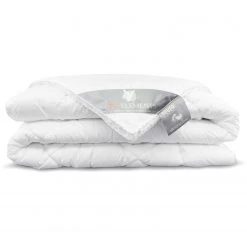 Heckett & Lane Couette simple en duvet 4 saisons Silber - Coton / Duvet d’oie - Blanc - 260 x 220 cm