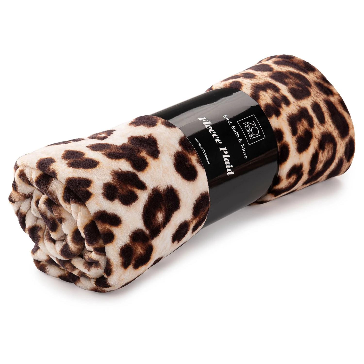 Zo!Home Plaid Léopard - Polaire - Marron 6 Zo!Home Plaid Léopard - Polaire - Marron – Image 4