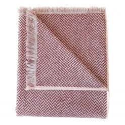 Freundin Home Collection Plaid Chevron - Éponge - Rose