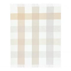 Biederlack Plaid Blocking - Tissu mélangé - Beige