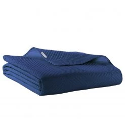 FLHF Plaid Messli - Polyester - Bleu foncé - 220 x 240 cm