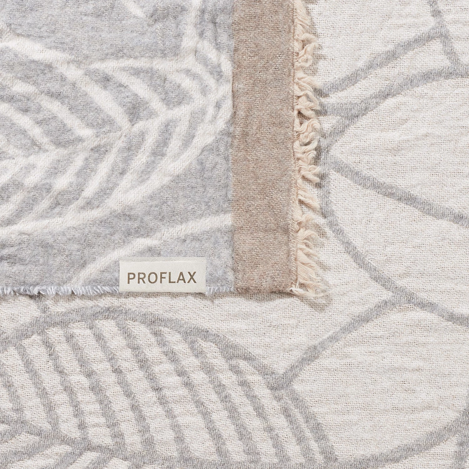 Proflax Plaid Aron - Tissu mélangé - Gris clair 4 Proflax Plaid Aron - Tissu mélangé - Gris clair – Image 2