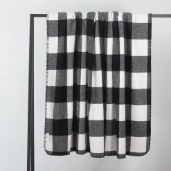 Tom Tailor Plaid Big Check - Coton - Noir / Blanc -France Couvertures Soldes Boutique 1000285301 210907 12325000235 DETAILS P000000001000285301