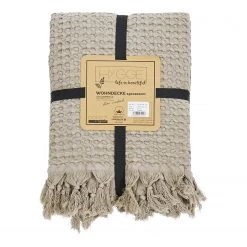 Done.® Plaid Ella - Coton - Taupe -France Couvertures Soldes Boutique 1000287418 210824 11541800009 DETAILS P000000001000287418