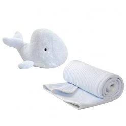 Biederlack Plaid Dream Team Momo (2 éléments) - Coton / Polyester - Bleu / Blanc