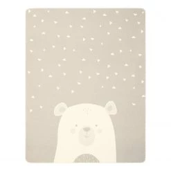 Biederlack Plaid Lovely & Sweet Coco - Tissu mélangé - Beige / Blanc