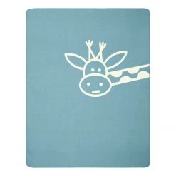 Biederlack Plaid Lovely & Sweet Cookie - Tissu mélangé - Bleu / Blanc