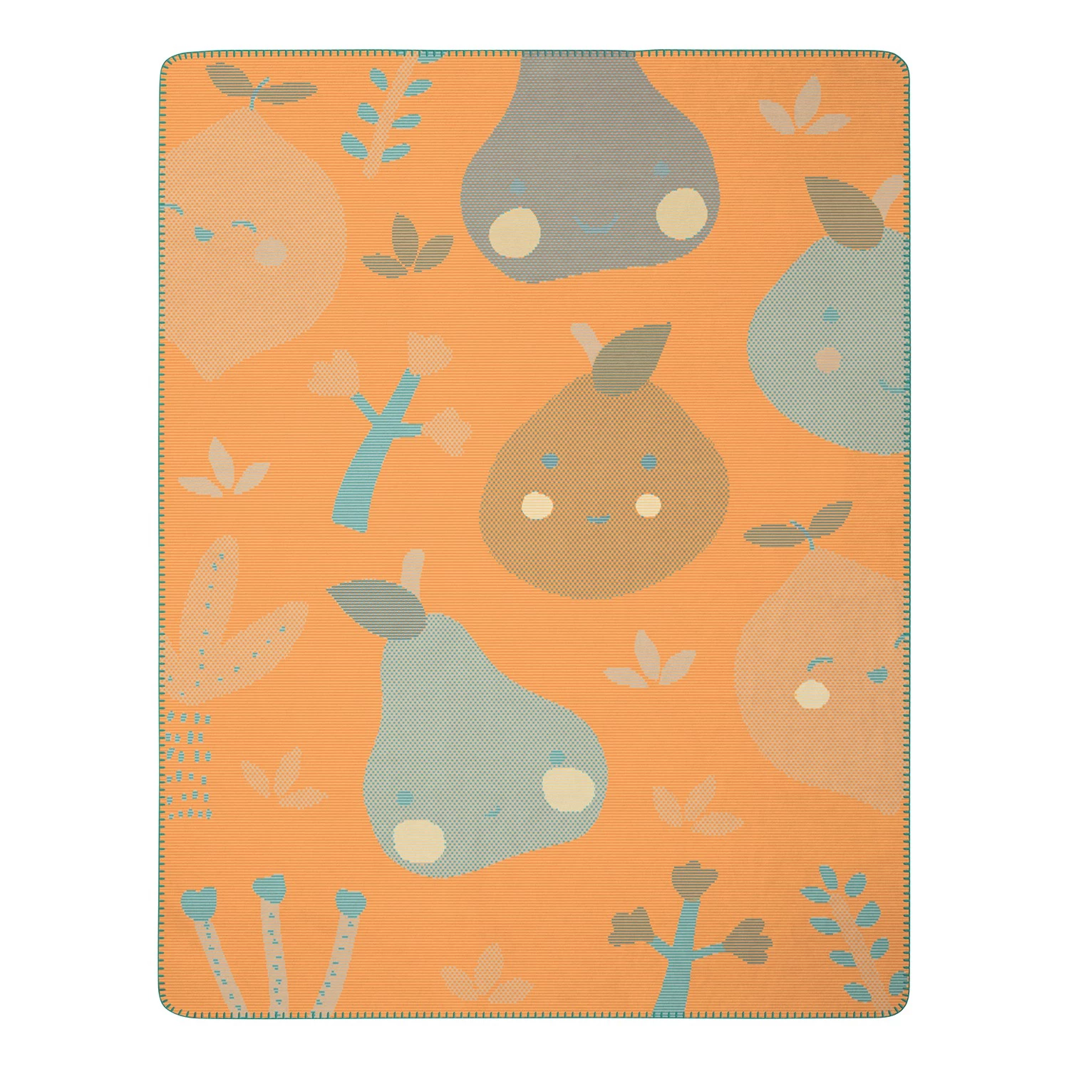 Biederlack Plaid Lovely & Sweet Fruits II - Tissu mélangé - Orange / Multicolore 3 Biederlack Plaid Lovely & Sweet Fruits II - Tissu mélangé - Orange / Multicolore