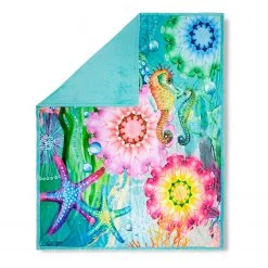 HIP Plaid Amada - Velours de polyester - Bleu lagon