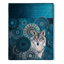 HIP Plaid Kiska - Velours de polyester - Bleu pétrole