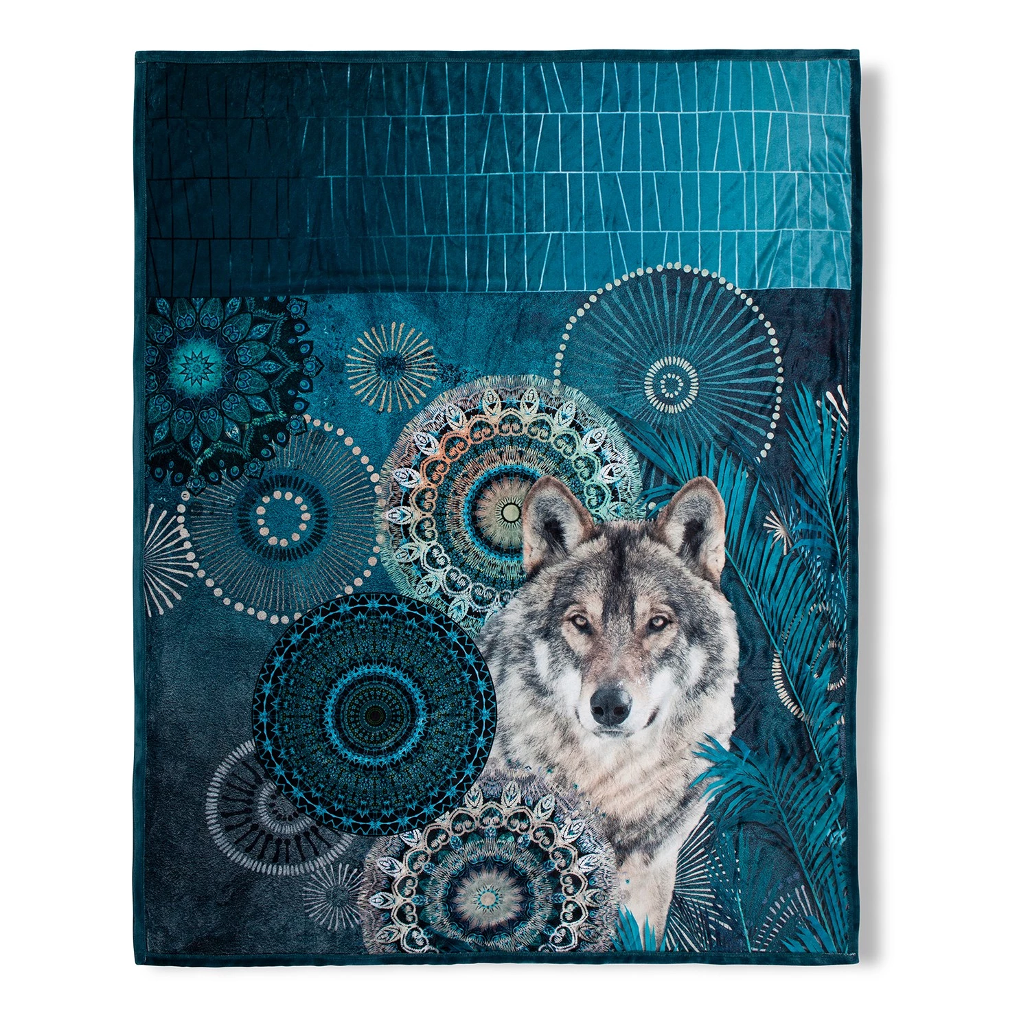 HIP Plaid Kiska - Velours de polyester - Bleu pétrole 3 HIP Plaid Kiska - Velours de polyester - Bleu pétrole