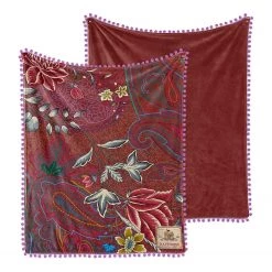 Happiness Plaid Ruby - Velours de polyester - Rouge