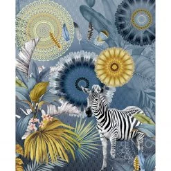 HIP Plaid Laska - Velours de polyester - Bleu