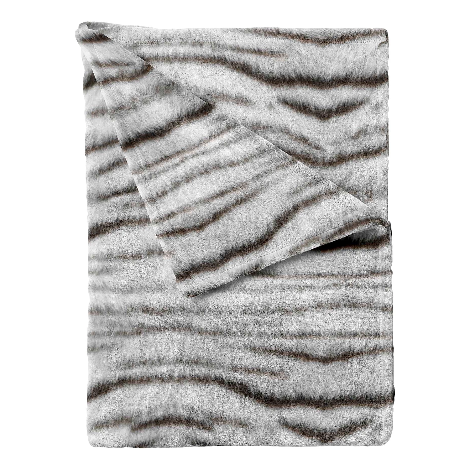 Zo!Home Plaid Siberian White Tiger - Polyester - Gris 6 Zo!Home Plaid Siberian White Tiger - Polyester - Gris – Image 4