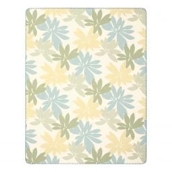 Biederlack Plaid Plumeria - Tissu mélangé - Bleu