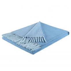 Biederlack Plaid Twill - Tissu mélangé - Bleu ciel