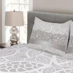 Twentyfour Couvre-lit Lace - Polyester - Gris / Blanc - 264 x 220 cm -France Couvertures Soldes Boutique 1000326878 220121 12323000040 DETAILS P000000001000326878