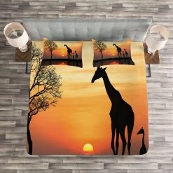 Twentyfour Couvre-lit Girafe - Polyester - Orange / Noir - 220 x 220 cm -France Couvertures Soldes Boutique 1000326879 220121 12323000021 MOOD DETAILS P000000001000326879 mood