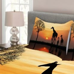 Twentyfour Couvre-lit Girafe - Polyester - Orange / Noir - 220 x 220 cm -France Couvertures Soldes Boutique 1000326879 220121 12323000040 DETAILS P000000001000326879