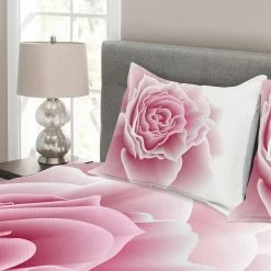 Twentyfour Couvre-lit Roses - Polyester - Rose / Blanc - 264 x 220 cm -France Couvertures Soldes Boutique 1000326908 220121 12323300040 DETAILS P000000001000326908