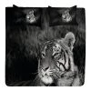 Twentyfour Couvre-lit Tigre du Bengal - Polyester - Noir / Blanc - 264 x 220 cm