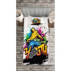 Twentyfour Couvre-lit Hip Hop - Polyester - Multicolore - 170 x 220 cm -France Couvertures Soldes Boutique 1000326955 220121 1232430021 MOOD DETAILS P000000001000326955 mood