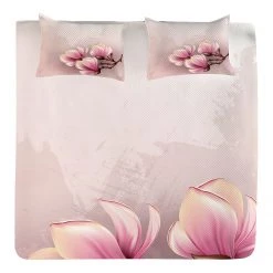 Twentyfour Couvre-lit Bourgeons - Polyester - Rose / Marron - 220 x 220 cm