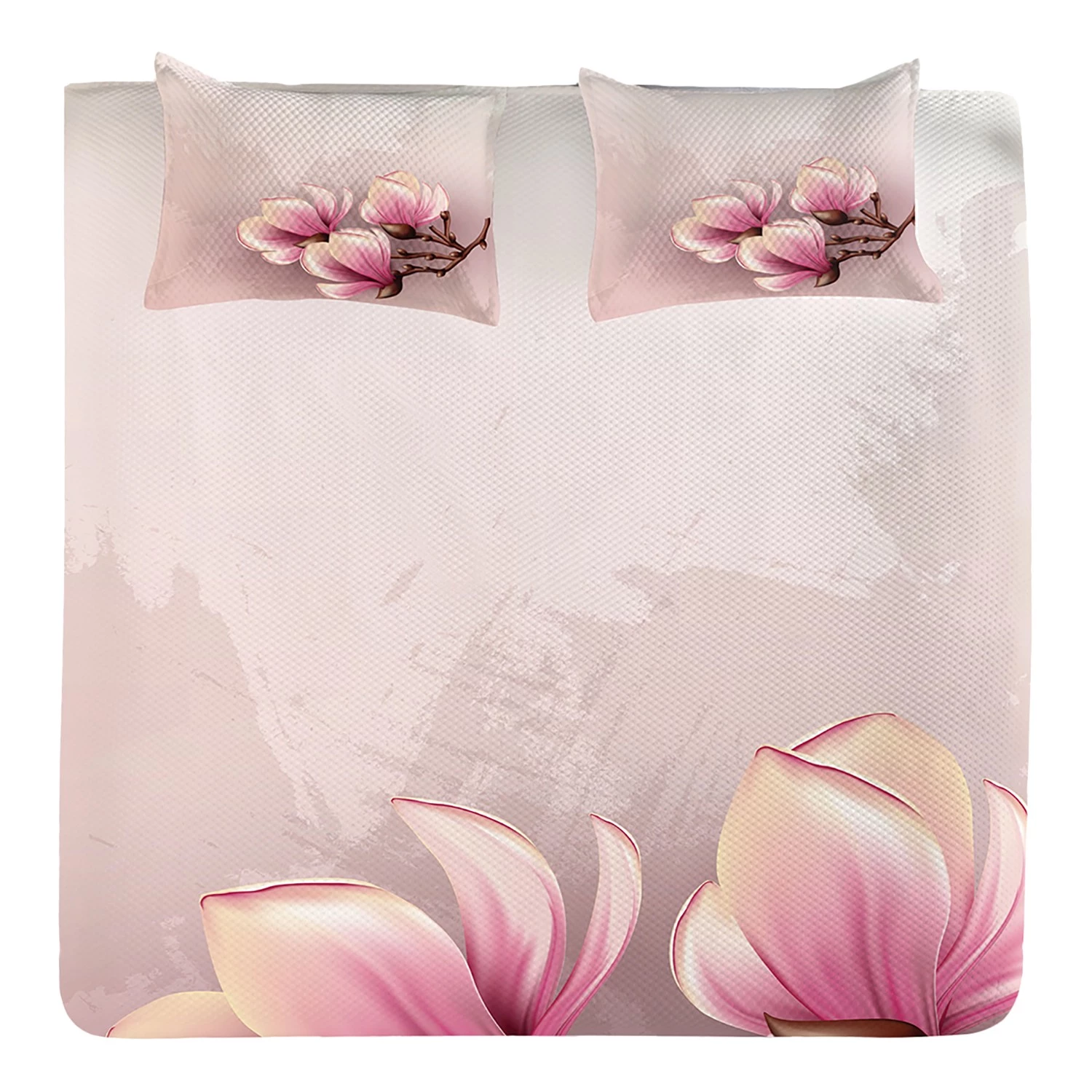 Twentyfour Couvre-lit Bourgeons - Polyester - Rose / Marron - 220 x 220 cm 3 Twentyfour Couvre-lit Bourgeons - Polyester - Rose / Marron - 220 x 220 cm