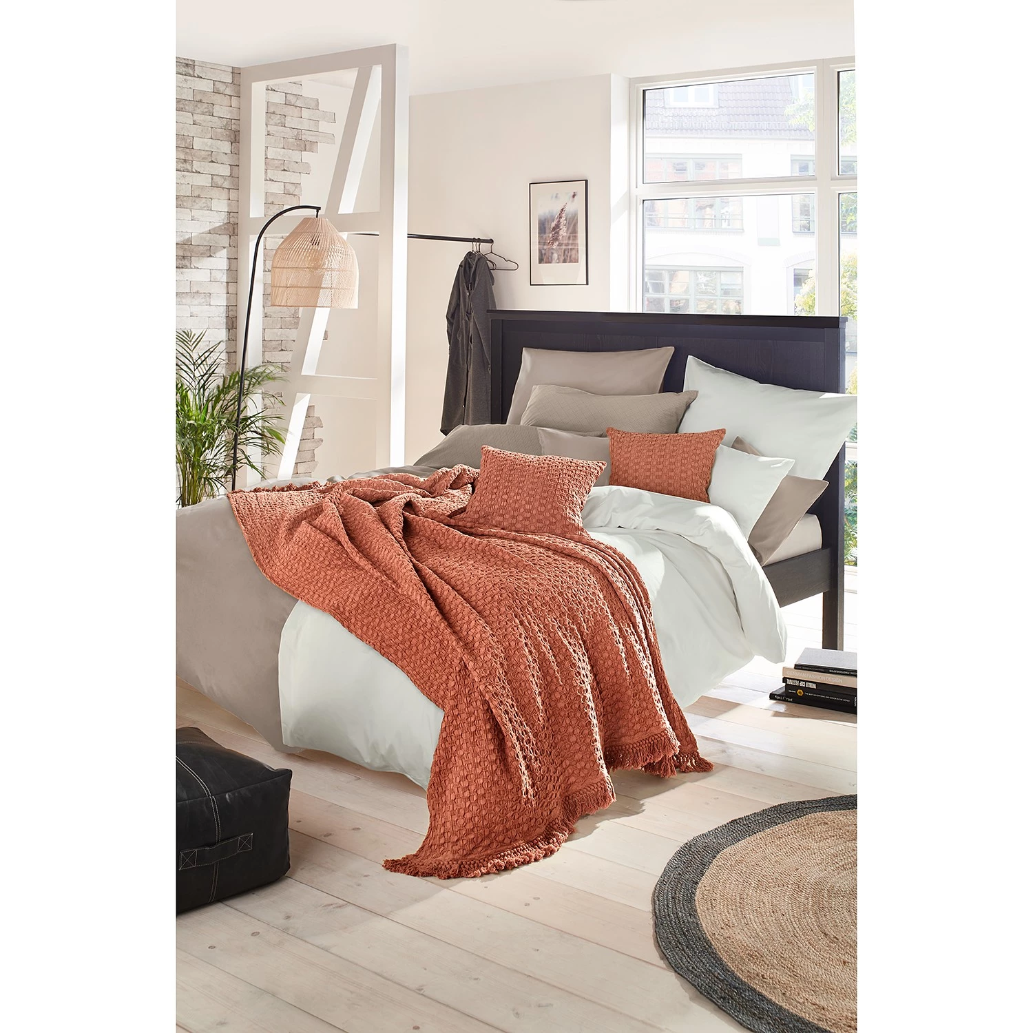 Hahn Haustextilien GmbH Dessus de lit Ravels - Coton - Rouge 4 Hahn Haustextilien GmbH Dessus de lit Ravels - Coton - Rouge – Image 2