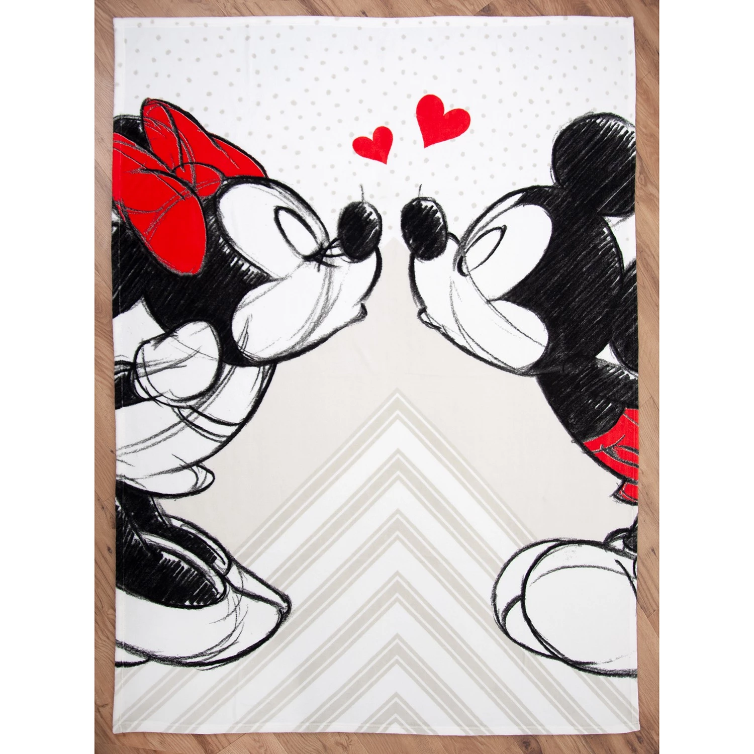 Herding Plaid Mickey et Minnie - Microfibre - Multicolore 4 Herding Plaid Mickey et Minnie - Microfibre - Multicolore – Image 2