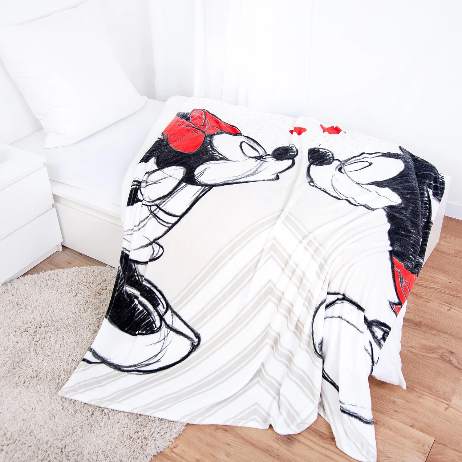 Herding Plaid Mickey et Minnie - Microfibre - Multicolore 5 Herding Plaid Mickey et Minnie - Microfibre - Multicolore – Image 3