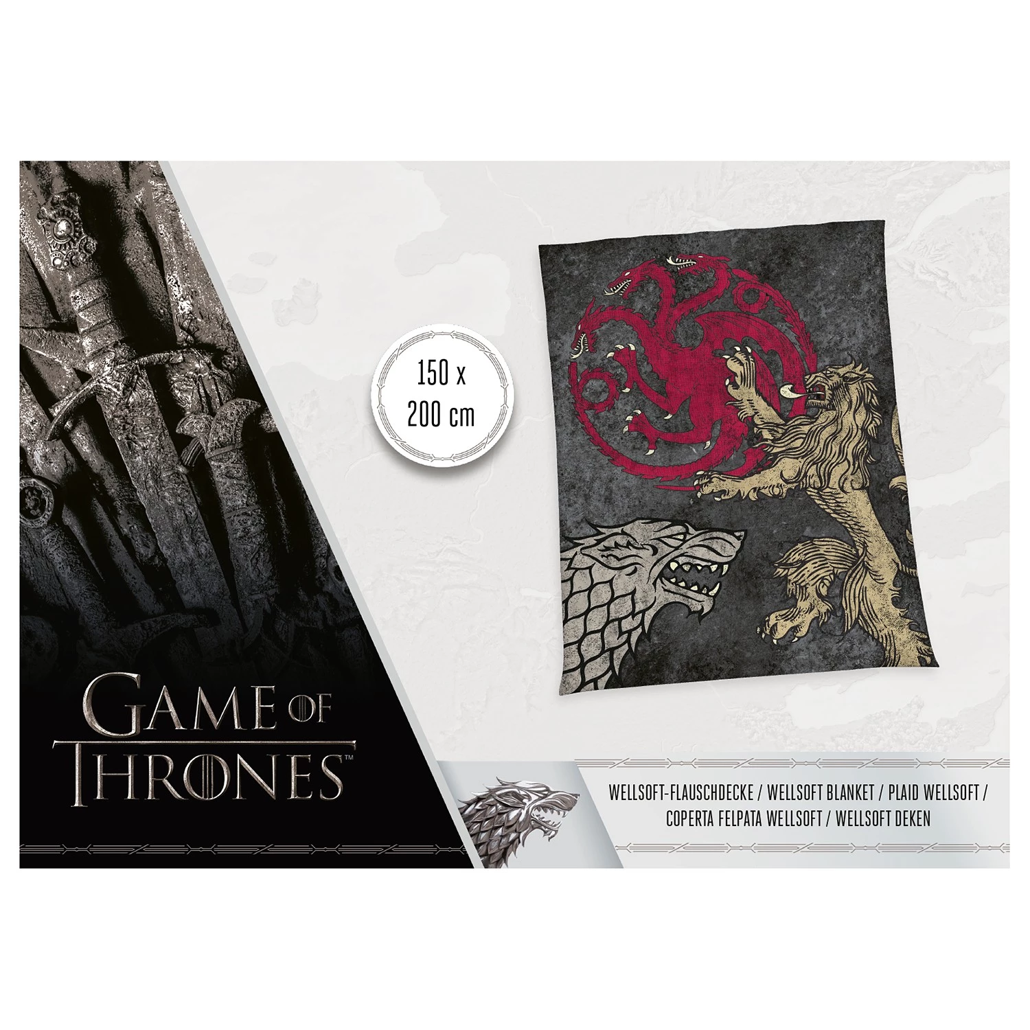 Herding Plaid Game of Thrones - Microfibre - Multicolore 4 Herding Plaid Game of Thrones - Microfibre - Multicolore – Image 2