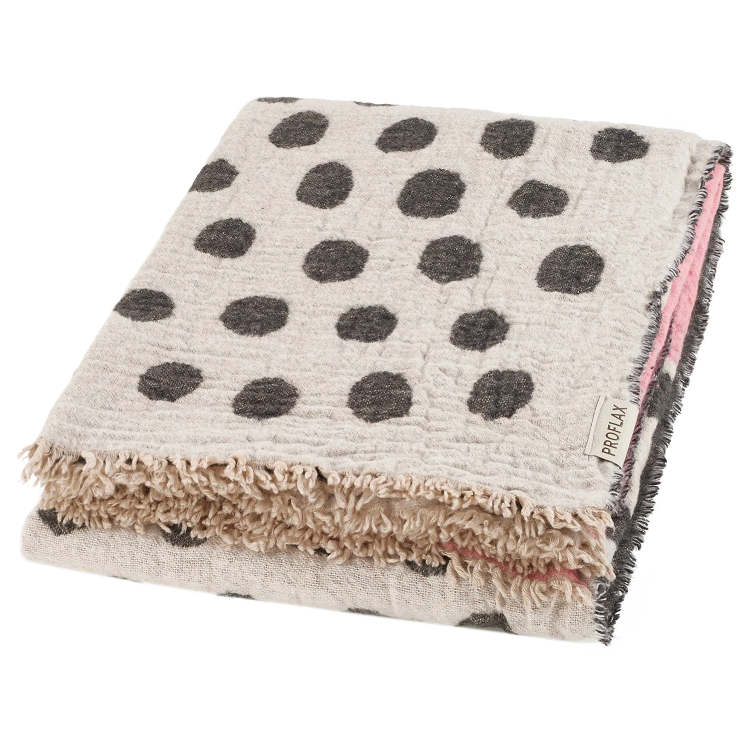 Proflax Plaid Punto - Polyacrylique / Polyester / Laine - Rose 3 Proflax Plaid Punto - Polyacrylique / Polyester / Laine - Rose