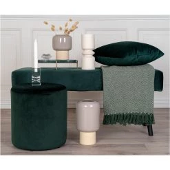 Twentyfour Plaid Cort - Coton - Vert -France Couvertures Soldes Boutique 1000336307 220224 022 MOOD DETAILS P000000001000336307 mood