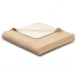 Biederlack Plaid Double face - Tissu mélangé - Crème / Beige