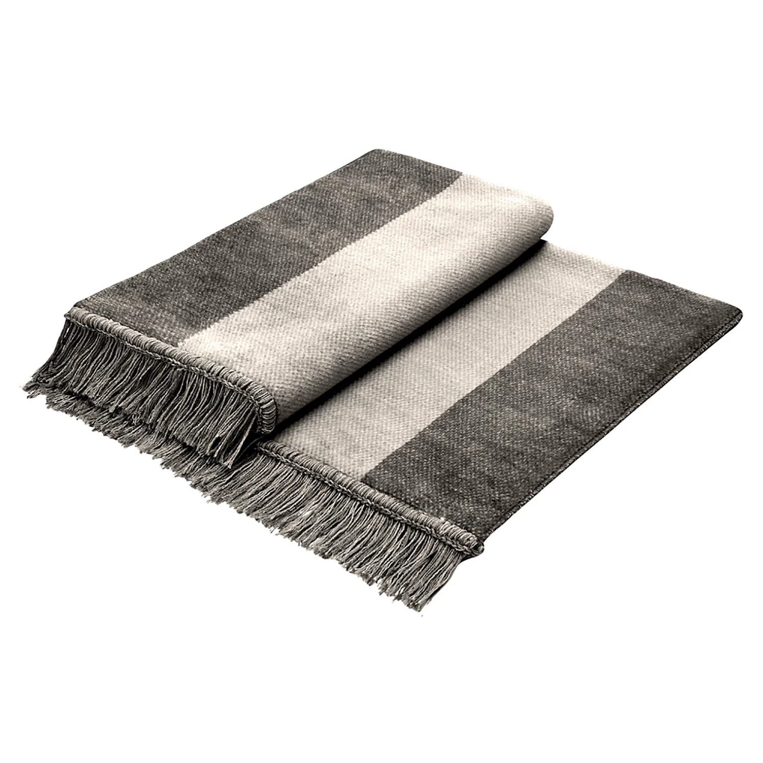 Biederlack Plaid Salt & Pepper II - Tissu mélangé - Argenté 3 Biederlack Plaid Salt & Pepper II - Tissu mélangé - Argenté