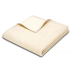 Biederlack Plaid Pure Nature - Coton / Laine vierge - Ecru