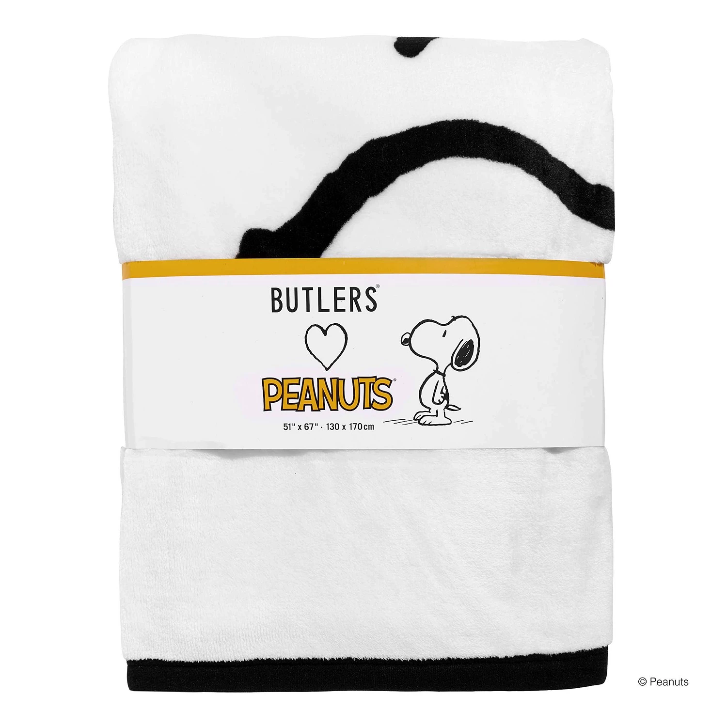 Butlers Plaid PEANUTS Snoopy - Polyester - Noir / Blanc 3 Butlers Plaid PEANUTS Snoopy - Polyester - Noir / Blanc