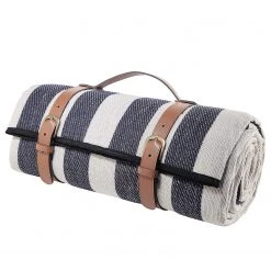 Butlers Nappe pique-nique WANDERLUST Rayures I - Polyacrylique / Polyester - Crème